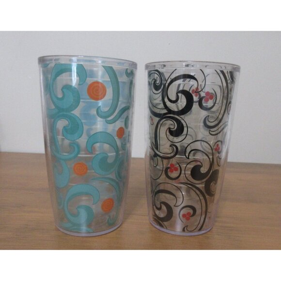 Tervis Tumbler 16 oz Geometric Swirl 2 Piece Set Insulated Made in USA Lifetime - Picture 1 of 5